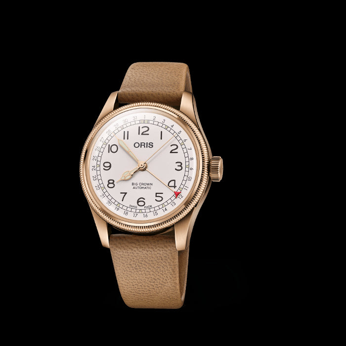 Oris OR.754 7741 3161-SET Erkek Kol Saati – Vintage Pilot Tasarımı, Zarif Deri Kordon