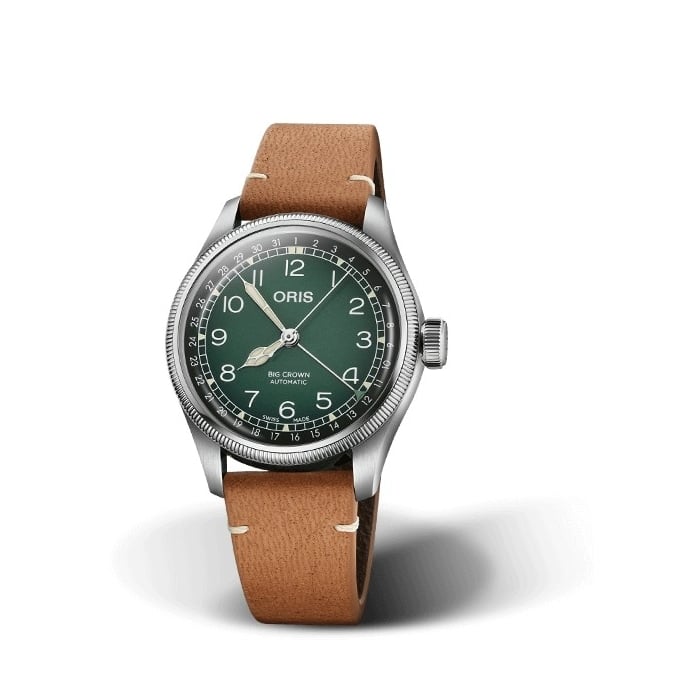 Oris OR.754 7779 4067-Set Erkek Kol Saati – Retro Pilot Stili ve Mekanik Zarafet