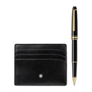 Penna Montblanc 123752 – Penna a sfera Meisterstück Glacier Classique in resina blu